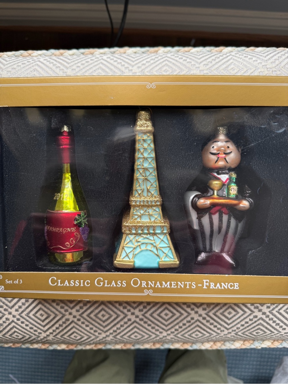 France Christmas Ornaments (3)  Eiffel Tower Classic Glass - Picture 6 of 6